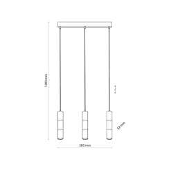 Lampa wisząca VIVIEN 3 PŁ LISTWA (4757) - TK Lighting