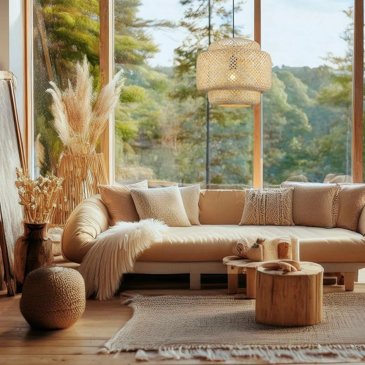 Lampa wisząca w stylu boho HESTIA 1xE27 (ML1809) - Milagro