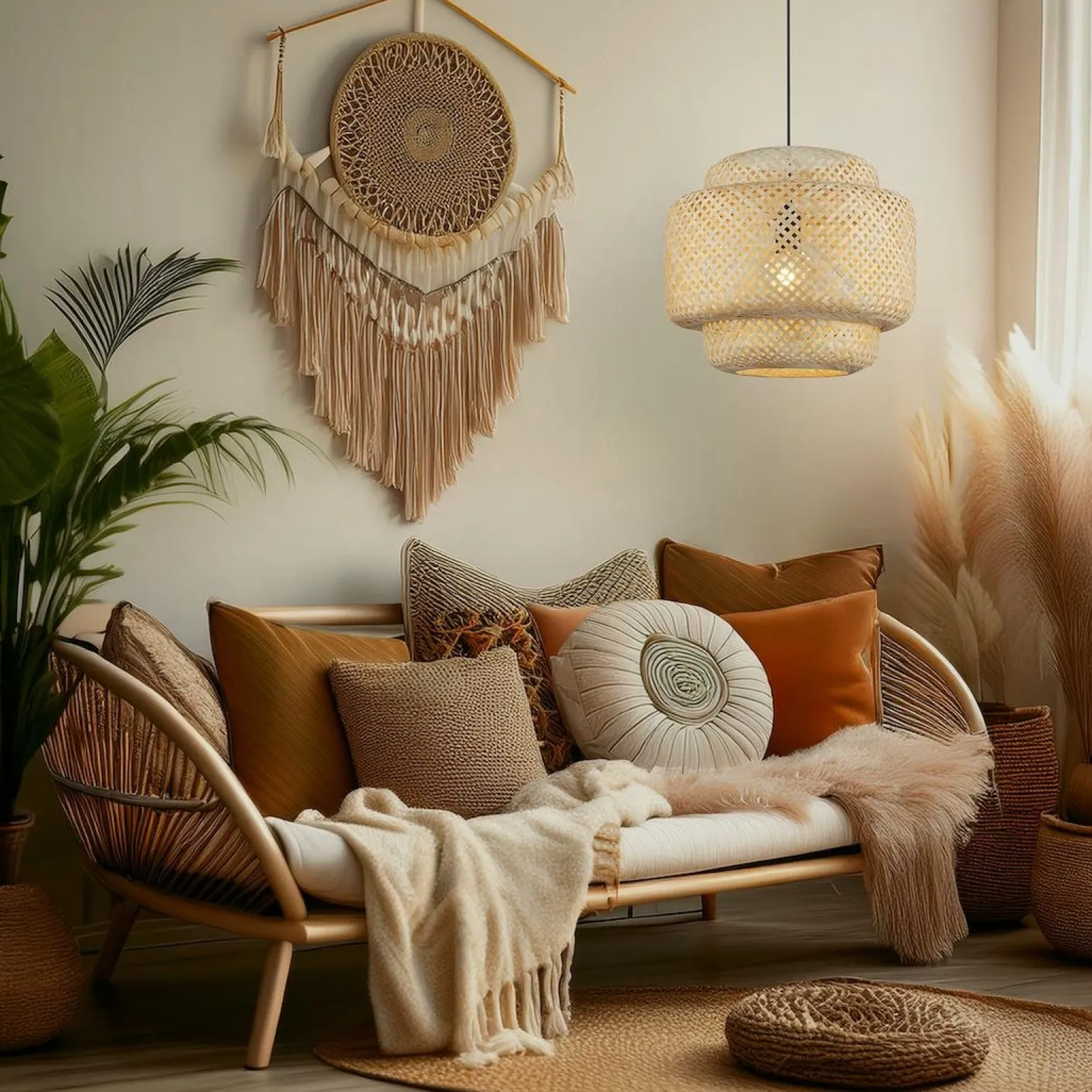 Lampa wisząca w stylu boho HESTIA 1xE27 (ML1809) - Milagro