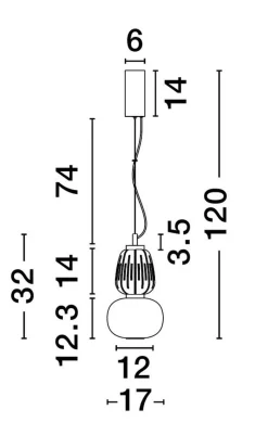 Lampa wisząca wewnętrzna ARROYOS (LE44494) - Luces Exclusivas