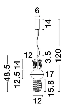 Lampa wisząca wewnętrzna ARROYOS (LE44495) - Luces Exclusivas