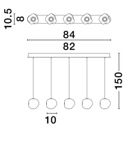 Lampa wisząca wewnętrzna CHEPEN (LE44644) - Luces Exclusivas