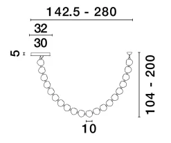 Lampa wisząca wewnętrzna CHEPEN (LE44424) - Luces Exclusivas