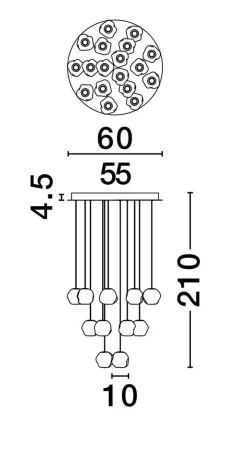 Lampa wisząca wewnętrzna CHEPEN (LE44427) - Luces Exclusivas