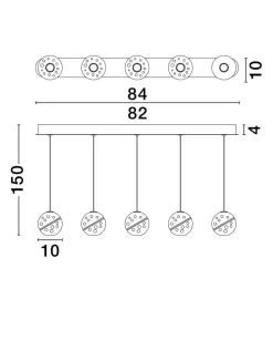 Lampa wisząca wewnętrzna CUYO (LE44720) - Luces Exclusivas