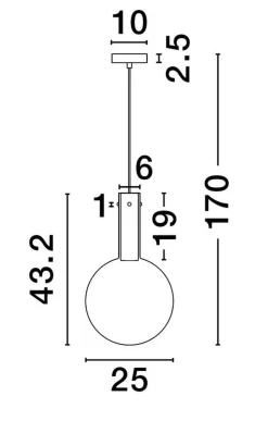 Lampa wisząca wewnętrzna JAVIER (LE44478) - Luces Exclusivas