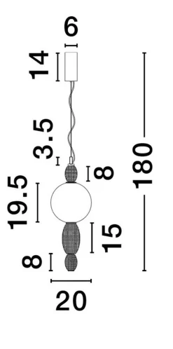 Lampa wisząca wewnętrzna JOAQUIN (LE44546) - Luces Exclusivas