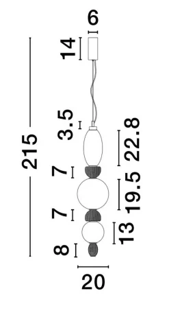 Lampa wisząca wewnętrzna JOAQUIN (LE44548) - Luces Exclusivas