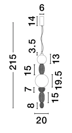 Lampa wisząca wewnętrzna JOAQUIN (LE44547) - Luces Exclusivas