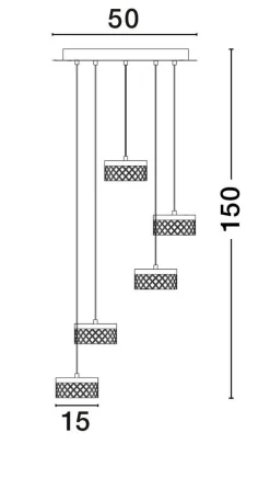 Lampa wisząca wewnętrzna MINEROS (LE44582) - Luces Exclusivas