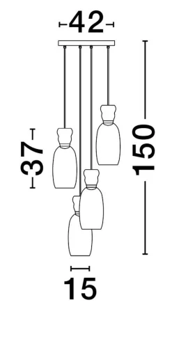 Lampa wisząca wewnętrzna PERENE (LE44468) - Luces Exclusivas
