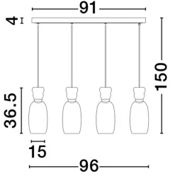 Lampa wisząca wewnętrzna PERENE (LE44469) - Luces Exclusivas