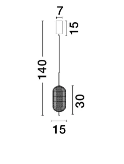 Lampa wisząca wewnętrzna TIPUANI (LE44626) - Luces Exclusivas