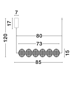 Lampa wisząca wewnętrzna TIPUANI (LE44625) - Luces Exclusivas
