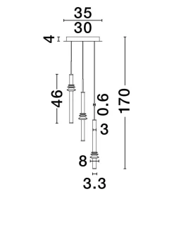 Lampa wisząca wewnętrzna URUBICHA (LE44690) - Luces Exclusivas