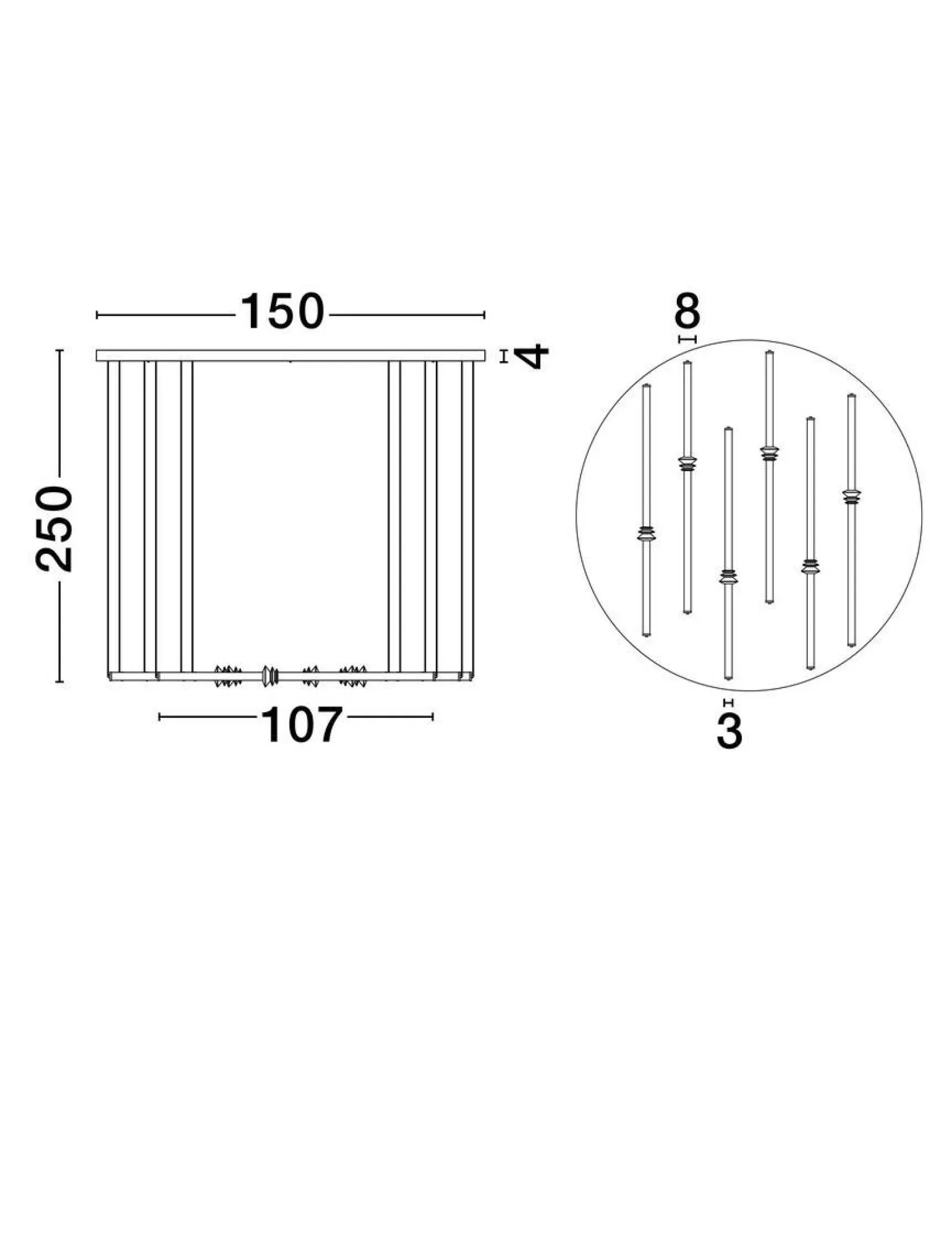 Lampa wisząca wewnętrzna URUBICHA (LE44692) - Luces Exclusivas