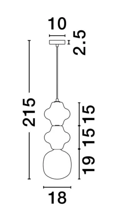 Lampa wisząca wewnętrzna VILROSA (LE44558) - Luces Exclusivas