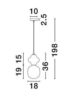 Lampa wisząca wewnętrzna VILROSA (LE44556) - Luces Exclusivas