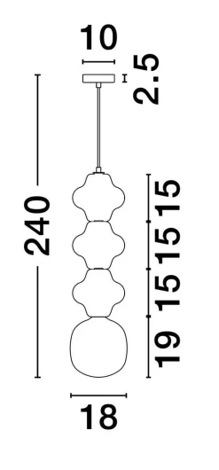 Lampa wisząca wewnętrzna VILROSA (LE44570) - Luces Exclusivas