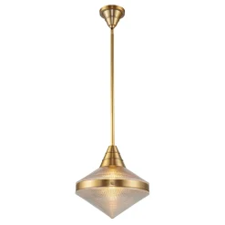 Lampa wisząca Willard - 1 źródło światła - Vintage mosiądz (QN-WILLARD-P-VBS-PG) - Quintiesse