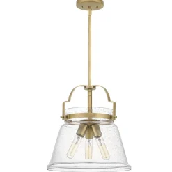 Lampa wisząca Wimberley - 3 źródła światła - Wyblakły mosiądz (QN-WIMBERLEY-P-WS) - Quintiesse