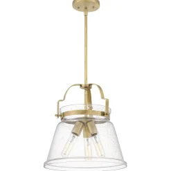 Lampa wisząca Wimberley - 3 źródła światła - Wyblakły mosiądz (QN-WIMBERLEY-P-WS) - Quintiesse