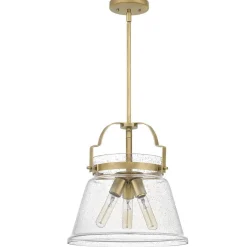 Lampa wisząca Wimberley - 3 źródła światła - Wyblakły mosiądz (QN-WIMBERLEY-P-WS) - Quintiesse