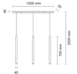 Lampa wisząca YABU (biały) (7574) - Shilo