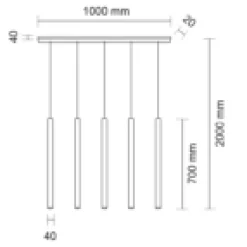 Lampa wisząca YABU (biały) (7575) - Shilo