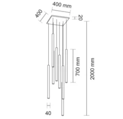 Lampa wisząca YABU (czarny) (5530) - Shilo