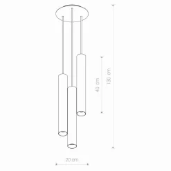 LAMPA WISZĄCA, ŻYRANDOL EYE III BRASS | MOSIĄDZ ZWIS L (8915) - Nowodvorski - żyrandol