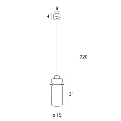Lampa wisząca z bursztynowym kloszem Signature B Amber Glass MAXLIGHT P0602