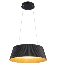 Lampa wisząca z efektownym kloszem FRILL LED czarna 45 cm (ST-DL6487-BK) - Step into Design