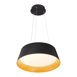 Lampa wisząca z efektownym kloszem FRILL LED czarna 45 cm (ST-DL6487-BK) - Step into Design