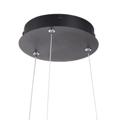 Lampa wisząca z efektownym kloszem FRILL LED czarna 45 cm (ST-DL6487-BK) - Step into Design