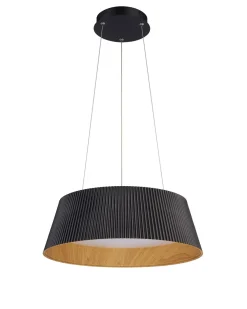 Lampa wisząca z efektownym kloszem FRILL LED czarna 45 cm (ST-DL6487-BK) - Step into Design