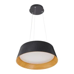 Lampa wisząca z efektownym kloszem FRILL LED czarna 45 cm (ST-DL6487-BK) - Step into Design