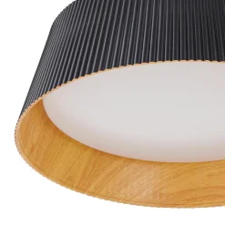 Lampa wisząca z efektownym kloszem FRILL LED czarna 45 cm (ST-DL6487-BK) - Step into Design