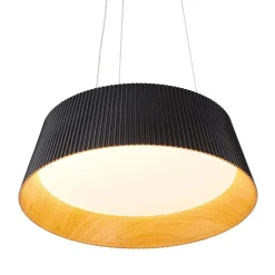 Lampa wisząca z efektownym kloszem FRILL LED czarna 45 cm (ST-DL6487-BK) - Step into Design