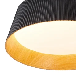 Lampa wisząca z efektownym kloszem FRILL LED czarna 45 cm (ST-DL6487-BK) - Step into Design