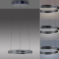 Lampa wisząca z płynną regulacją na pilota PURE E-LOOP SZARY (2550-15) - Paul Neuhaus