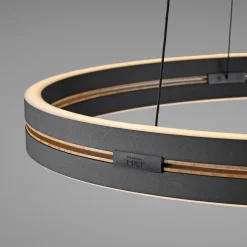 Lampa wisząca z płynną regulacją na pilota PURE E-LOOP CZARNY (2551-18) - Paul Neuhaus