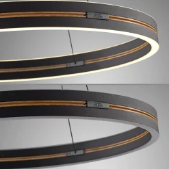 Lampa wisząca z płynną regulacją na pilota PURE E-LOOP CZARNY (2551-18) - Paul Neuhaus