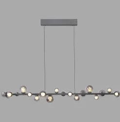 Lampa wisząca z płynną regulacją wysokości PURE E-POPUP 180cm SZARA (2558-15) - Paul Neuhaus