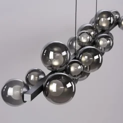 Lampa wisząca z płynną regulacją wysokości PURE E-POPUP 180cm SZARA (2558-15) - Paul Neuhaus