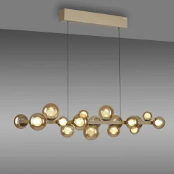 Lampa wisząca z płynną regulacją wysokości PURE E-POPUP 120cm BRĄZOWY (2557-97) - Paul Neuhaus