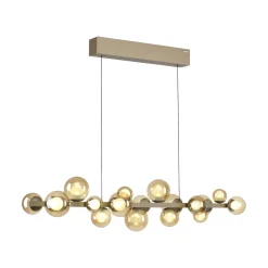 Lampa wisząca z płynną regulacją wysokości PURE E-POPUP 120cm BRĄZOWY (2557-97) - Paul Neuhaus