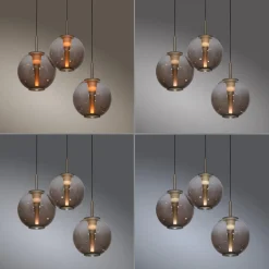 Lampa wisząca z płynną regulacją wysokości PURE E-INFINITY BRĄZOWY (2222-97) - Paul Neuhaus