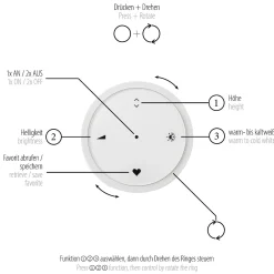 Lampa wisząca z płynną regulacją wysokości PURE E-CLIPSE ALUMINIUM (2561-95) - Paul Neuhaus