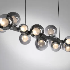 Lampa wisząca z płynną regulacją wysokości PURE E-POPUP 120cm SZARY (2557-15) - Paul Neuhaus